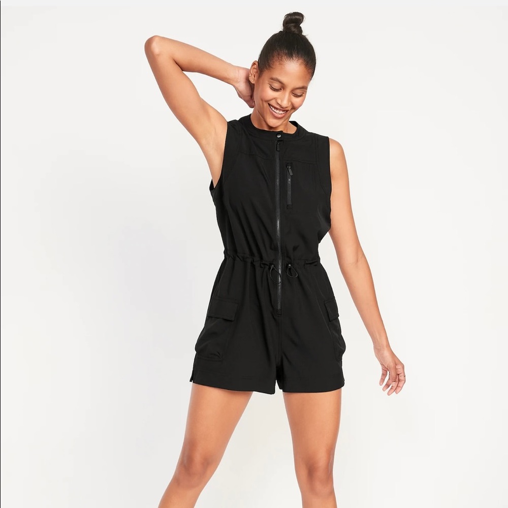 NWT Old Navy StretchTech Romper XS Black